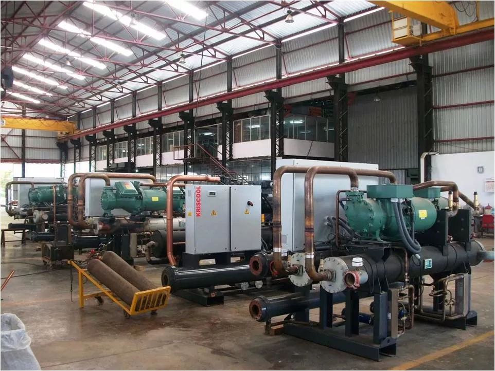 Industrial water-cooled scroll chillers